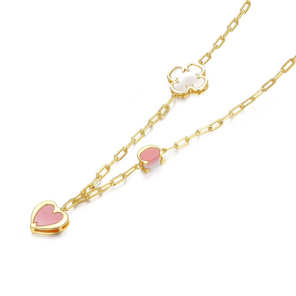 Four Leaf Clover Love Necklace 2