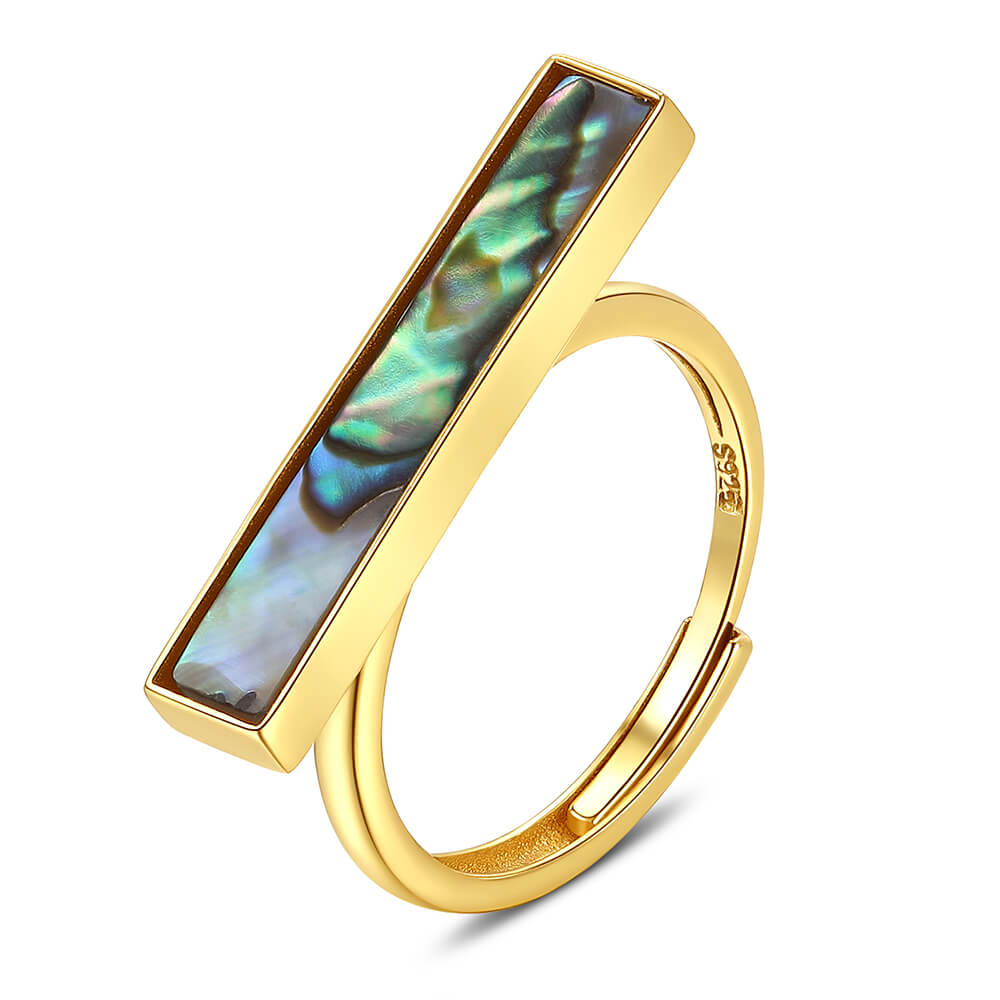 Geometric Abalone Ring 1