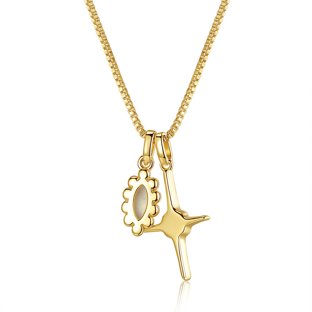 Gold Opal And Pearl Necklace 2