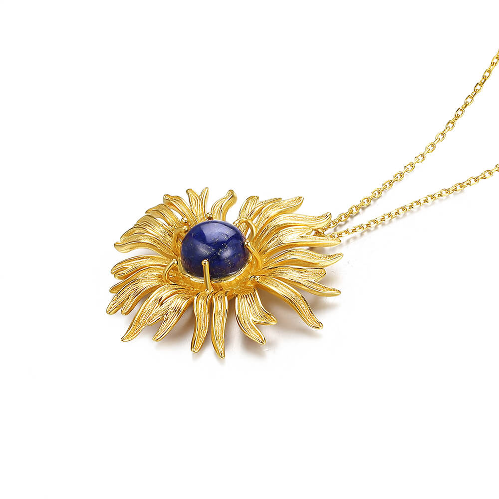 Lapis Lazuli Flower Necklace 2