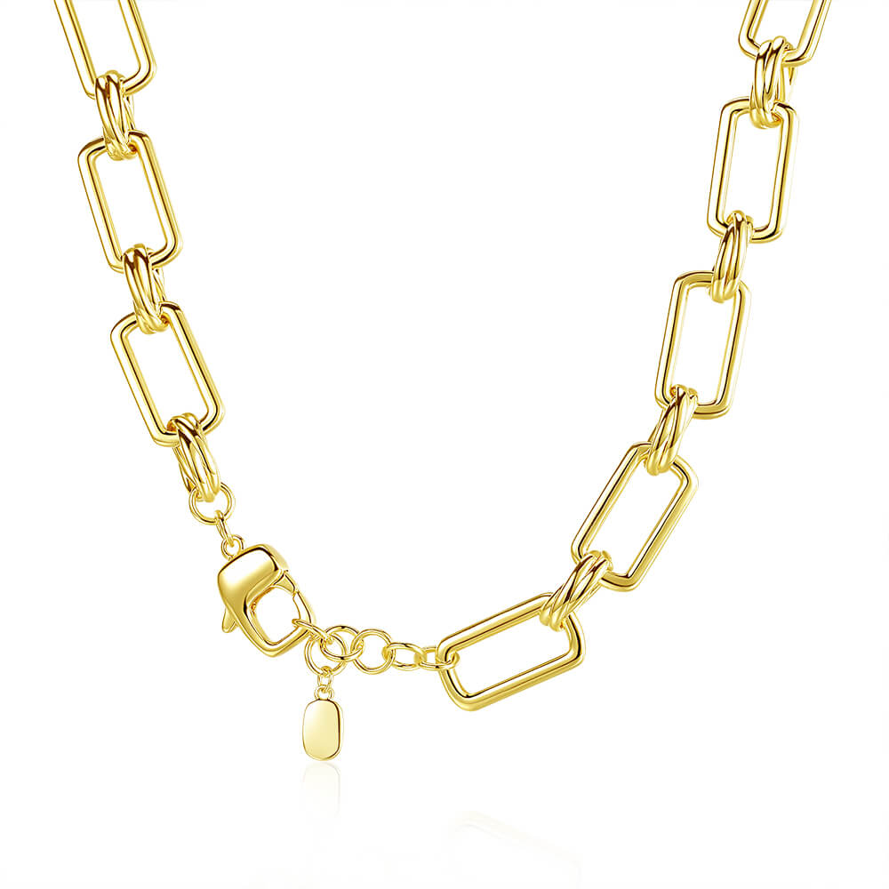 Link Chain Necklace In 18K Yellow Gold 3