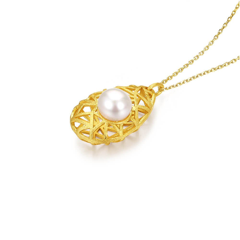 Pearl Birds Nest Brand Necklace 5
