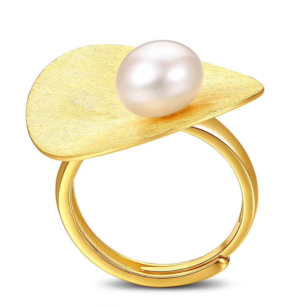 Pearl On Shell Ring 1