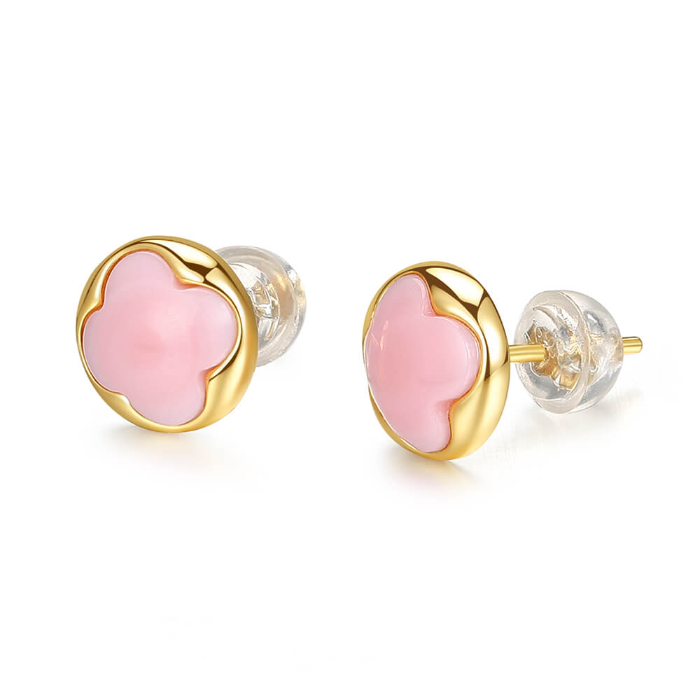 Round Queen Conch Stud Earrings 1