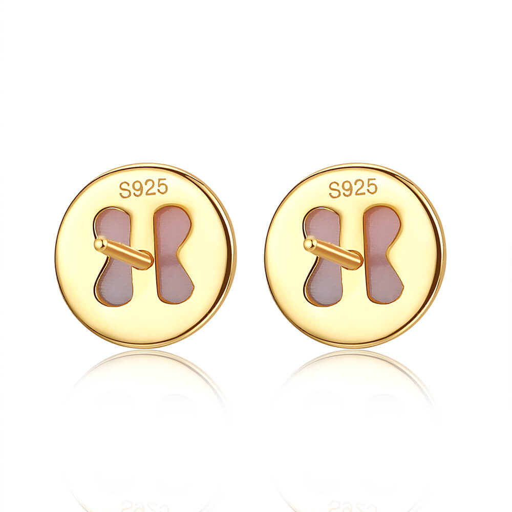 Round Queen Conch Stud Earrings 3