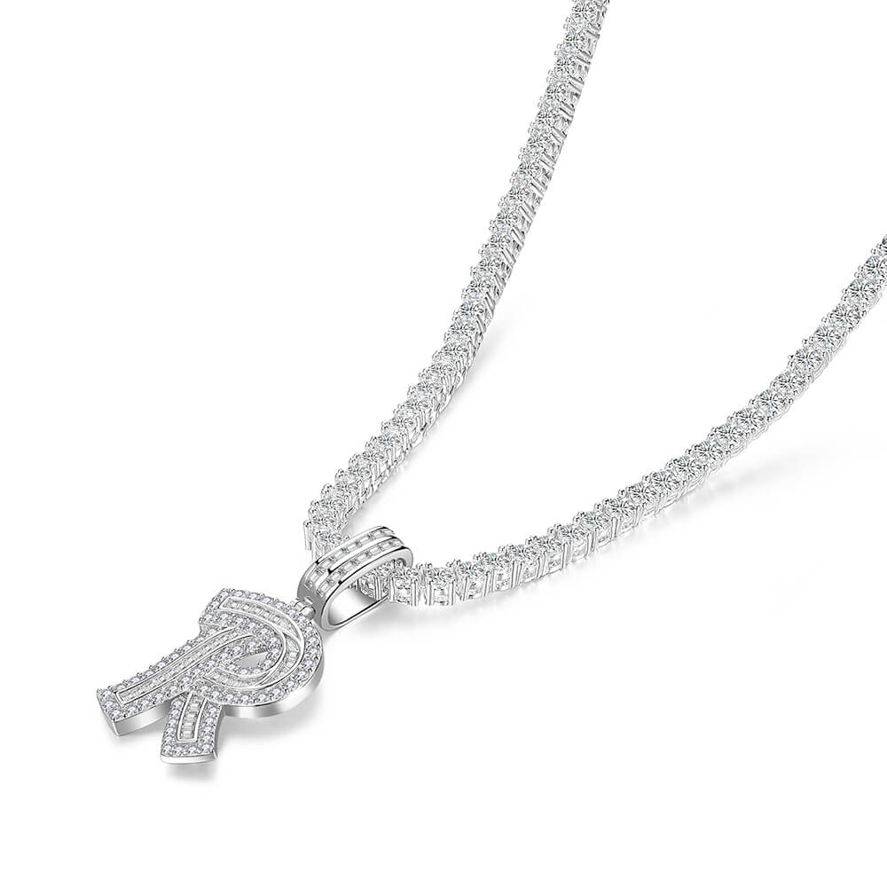 Single Baguette Letter Pendant 5