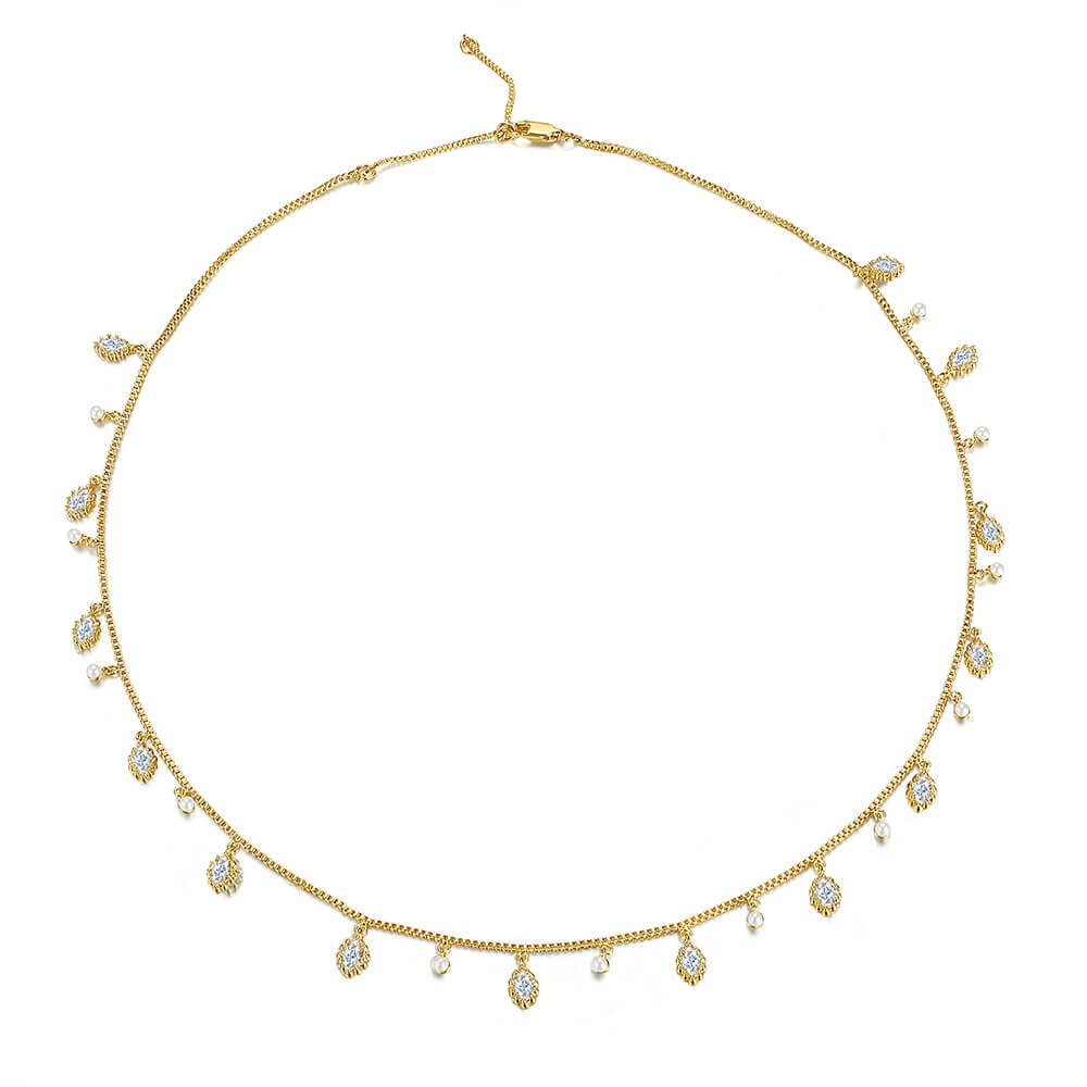 Timeless Cubic Zirconia And Pearl Necklace 1