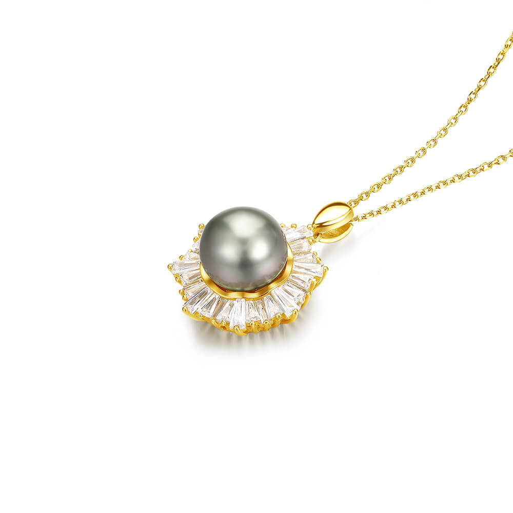 Zircon Pearl Necklace 1